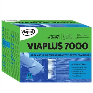 Impermeabilizante Viapol Viaplus 7000 Argamassa Flexível com Fibras 18Kg
