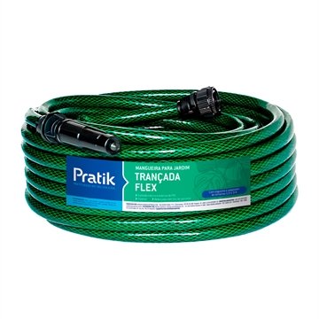 Mangueira de Jardim Trançada Flexível Pratik Verde 7/16" 30m