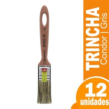 Trincha Condor 700 1" Cerdas Gris - Embalagem com 12 Unidades
