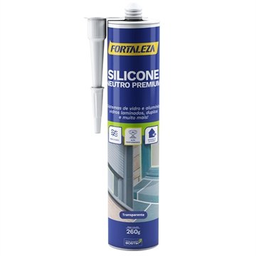Selante de Silicone Usina Fortaleza Neutro Premium Incolor 260g