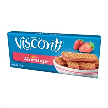 Biscoito Visconti Wafer Morango 120g