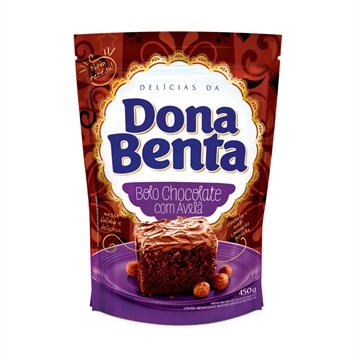 Mistura para Bolo Dona Benta Chocolate com Avelã 450g - Embalagem com 12 Unidades