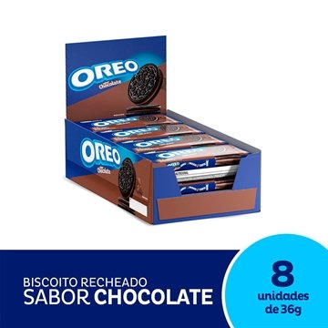 Biscoito Sabor Chocolate 36g 8 Unidades - Oreo