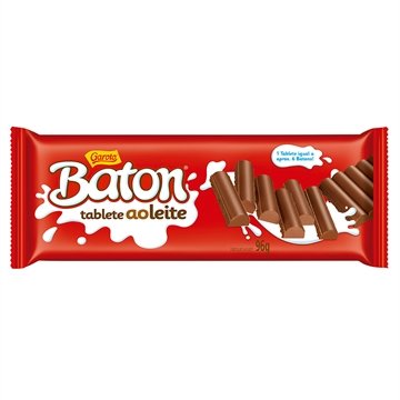 Chocolate Garoto Baton Ao Leite 96g - Embalagem com 10 Unidades