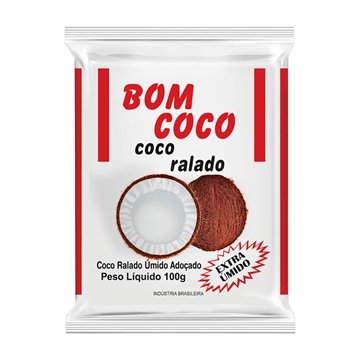 Coco Ralado Bomcoco Extra Úmido 100g - Embalagem c/ 24 unidades