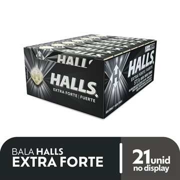 Bala Halls Extra Forte 27,5g - Embalagem com 21 unidades