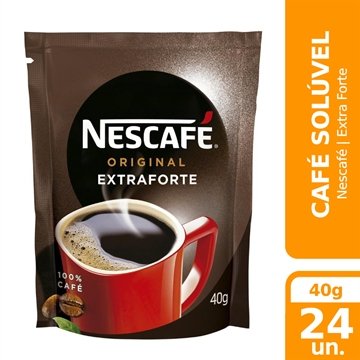 Café Solúvel Nescafé Original Extra Forte Sachê 40g - Embalagem com 24 Unidades