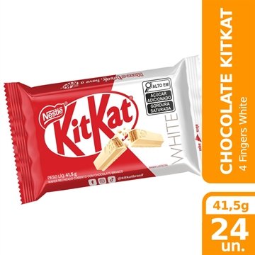 Chocolate Kitkat 4 Fingers White 41,5g - Embalagem com 24 Unidades