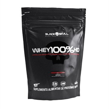 Whey Protein 100%HD Black Skull Morango Refil 900g