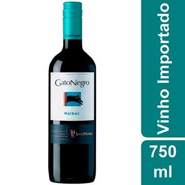Vinho Argentino Gato Negro Malbec Tinto 750ml