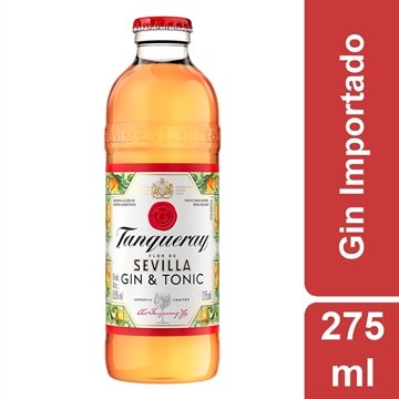 Gin e Tonic Tanqueray Flor de Sevilla 275ml Embalagem com 4 Unidades