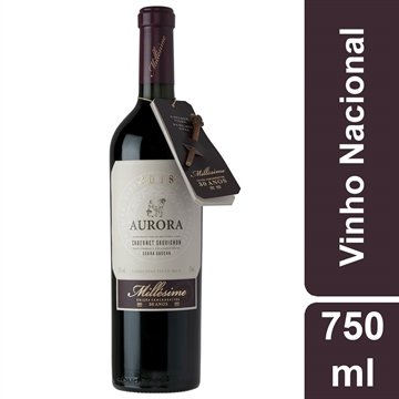 Vinho Aurora Millesime Cabernet Sauvignon Tinto Seco 2018 750ml