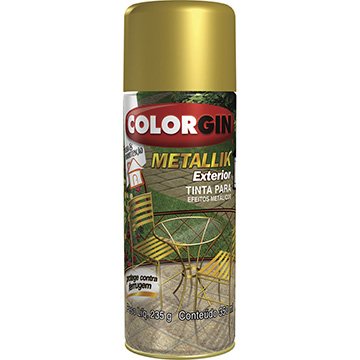 Tinta Spray Colorgin Metallik Dourado 350ml