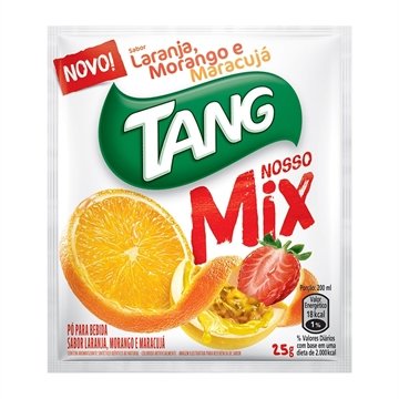 Refresco em Pó Tang Mix Laranja/Morango/Maracujá 25g Embalagem com 15 Unidades