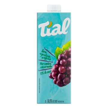 Suco Tial Nectar Uva 1L - Embalagem com 12 Unidades