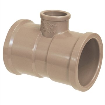 Tee Redução Soldável Krona 40x25mm - Embalagem com 10 Unidades