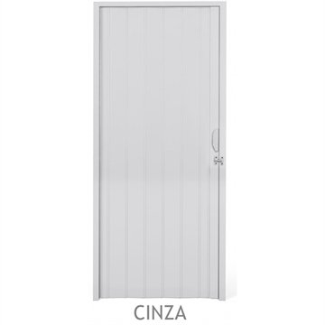 Porta Sanfonada PVC Plastilit 0,70x2,10m Cinza