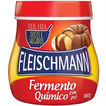 Fermento em Pó Fleischmann 100g - Embalagem com 12 Unidades