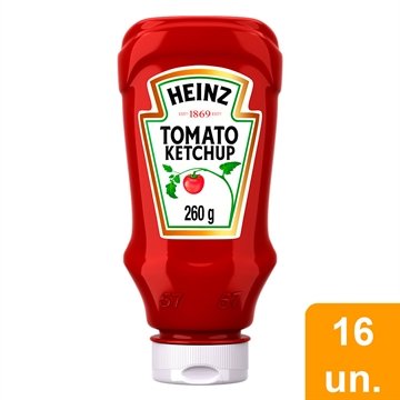 Ketchup Heinz Tradicional 260g - Embalagem com 16 Unidades