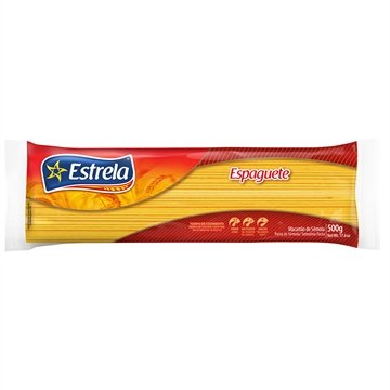 Macarrão Estrela Espaguete Sêmola 500g - Embalagem com 20 Unidades