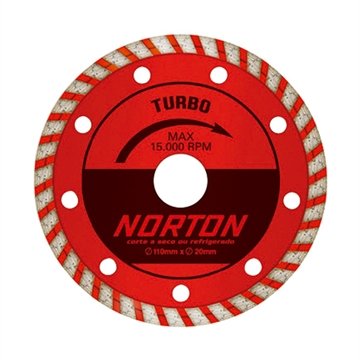 Disco de Corte Norton Diamantado Turbo Pro 110mmx20mm
