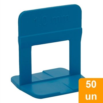 Espaçador Cortag Nivelador para Revestimento Eco Azul 1mm - Embalagem com 50 Unidades