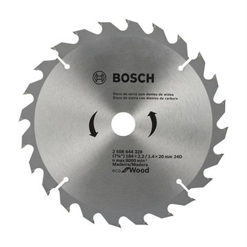 Disco de Serra Circular Bosch Eco 7P D184mm 24 Dentes