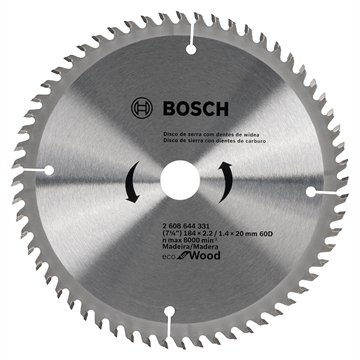 Disco de Serra Circular Bosch Eco 7P D184mm 60 Dentes