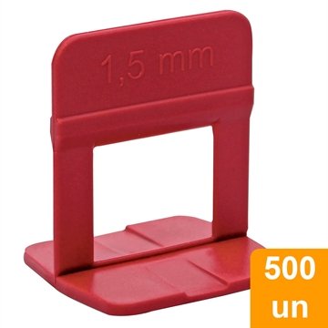 Espaçador/Nivelador Cortag para revestimento Eco Vermelho 1,5mm - Embalagem com 500 Unidades