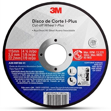 Disco Corte 3M IPlus 300x3.2x19mm Embalagem com 25 Unidades