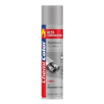 Tinta Spray Alta Temperatura Alumínio 350ml - Chemicolor