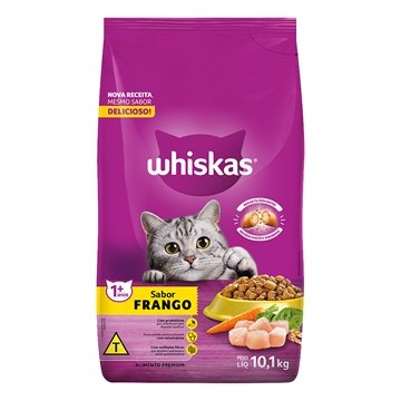 Ração para Gato Whiskas Premium Dry Frango e Leite 10,1Kg