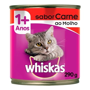 Ração para Gatos Whiskas Premium Carne ao Molho Lata 290g