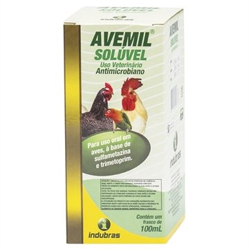 Avemil Antibacteriano Indubras Solúvel Para Aves 100ml