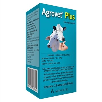 Agrovet Plus Novartis Antiobiótico Injetável 50ml