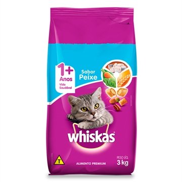 Ração para Gato Whiskas Premium Peixe com Delicrocs 3Kg