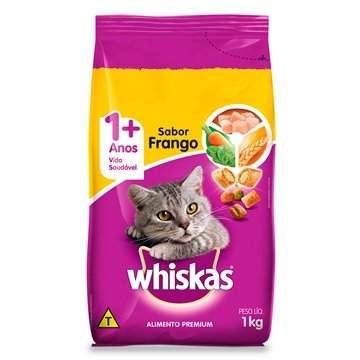Ração para Gatos Whiskas Premium Frango e Leite com Delicrocs 1kg