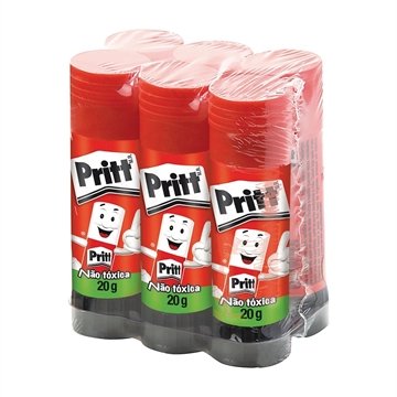 Cola Bastão Pritt Stick 20g - Embalagem com 6 Unidades