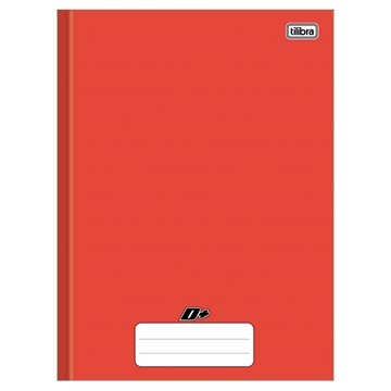 Caderno Costurado Tilibra Universitário Capa Dura D+ Vermelho 96 Folhas - Embalagem com 5 Unidades