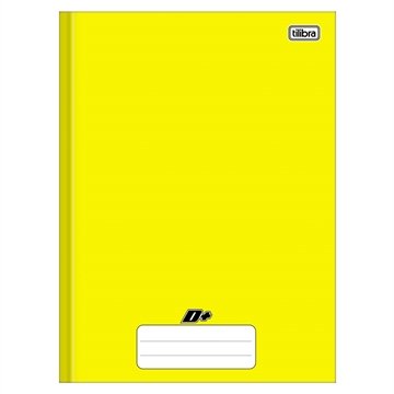 Caderno Costurado Tilibra Universitário Capa Dura D+ Amarelo 96 Folhas - Embalagem com 5 Unidades