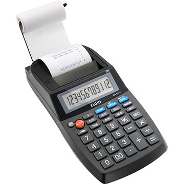 Calculadora de Mesa Elgin MA5111 Visor LCD, Eletrônica, Impressora, 12 Dígitos, Pilha