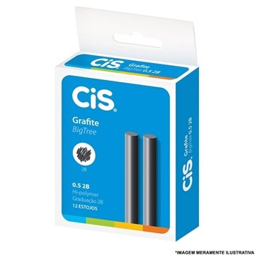Grafite Cis 0,5mm 2B - Embalagem com 12 Unidades