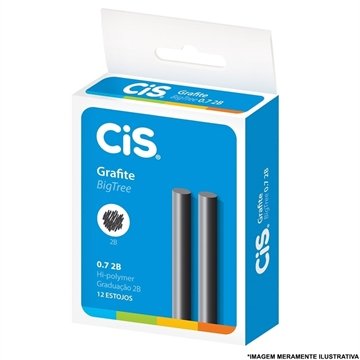 Grafite Cis 0,7mm 2B - Embalagem com 12 Unidades