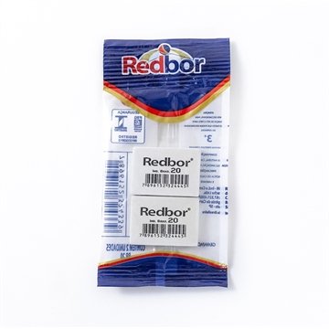 Borracha Red Bor BR-20 Branca - Embalagem com 2 Unidades
