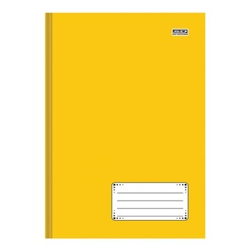 Caderno Costurado São Domingos Universitário Capa Dura Kbom Amarelo 96 Folhas Embalagem com 5 Unidades