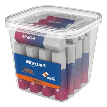 Borracha Mercur TR Hexagonal - Embalagem com 24 Unidades