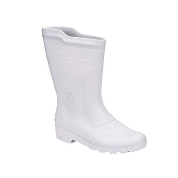 Bota Pega Forte Cano Médio sem Meia Branco 42