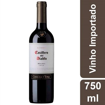 Vinho Chileno Casillero Del Diablo Malbec Tinto 750ml