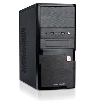 OLD Gabinete Multilaser 2 Baias Com Fonte200W Preto Escovado GA145