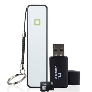 OLD Kit Power Bank+Pendrive+Cartão De Memória Micro Sd 8Gb Multilaser - MC200